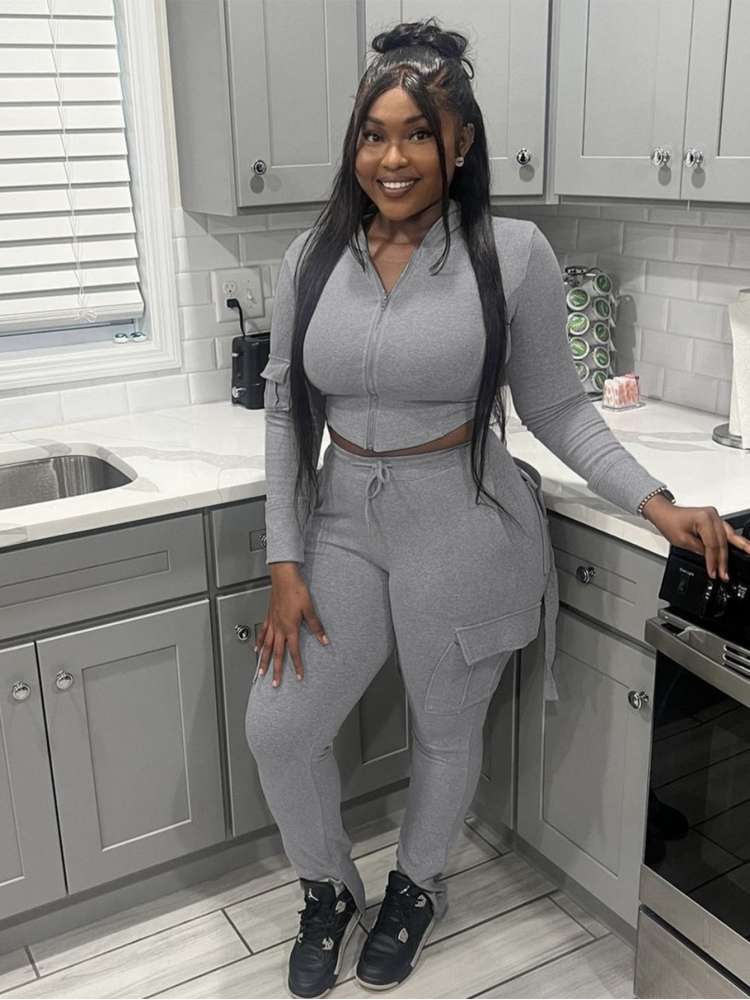 Crop Hooded Set