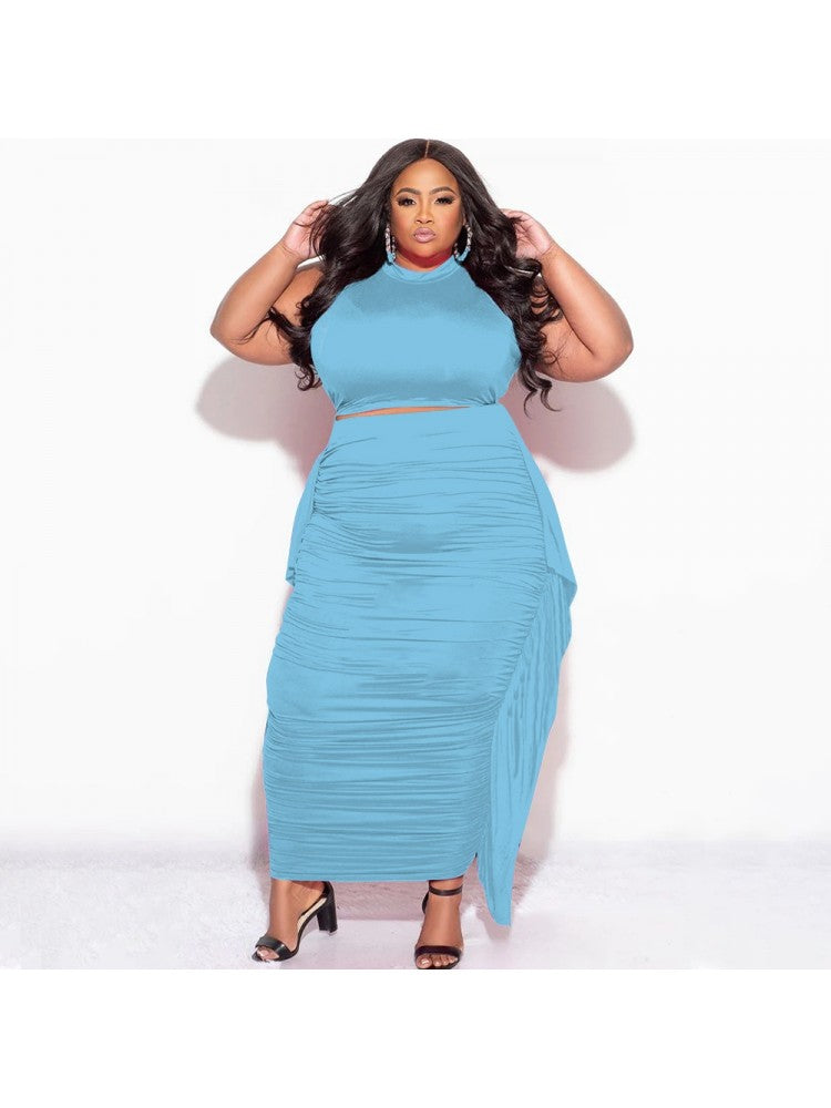 Plus Size Bodycon Skirt Set