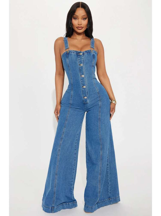 Denim Overall Jumpsuit