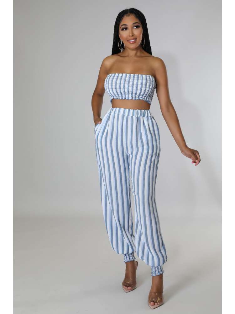 Striped Pants Set