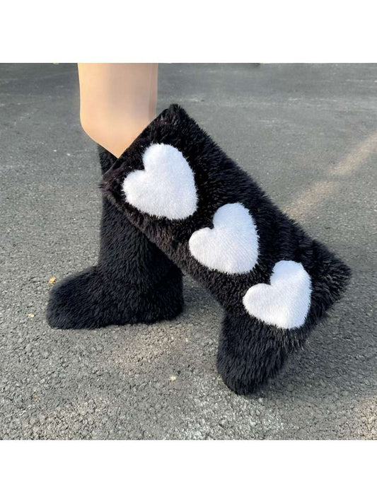 Heart Print Boots