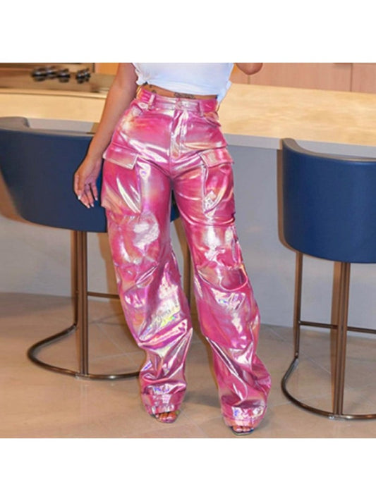 Pink Metallic Pants