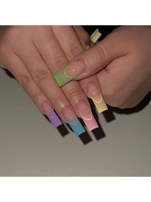 Pastel French Tip Press-ons