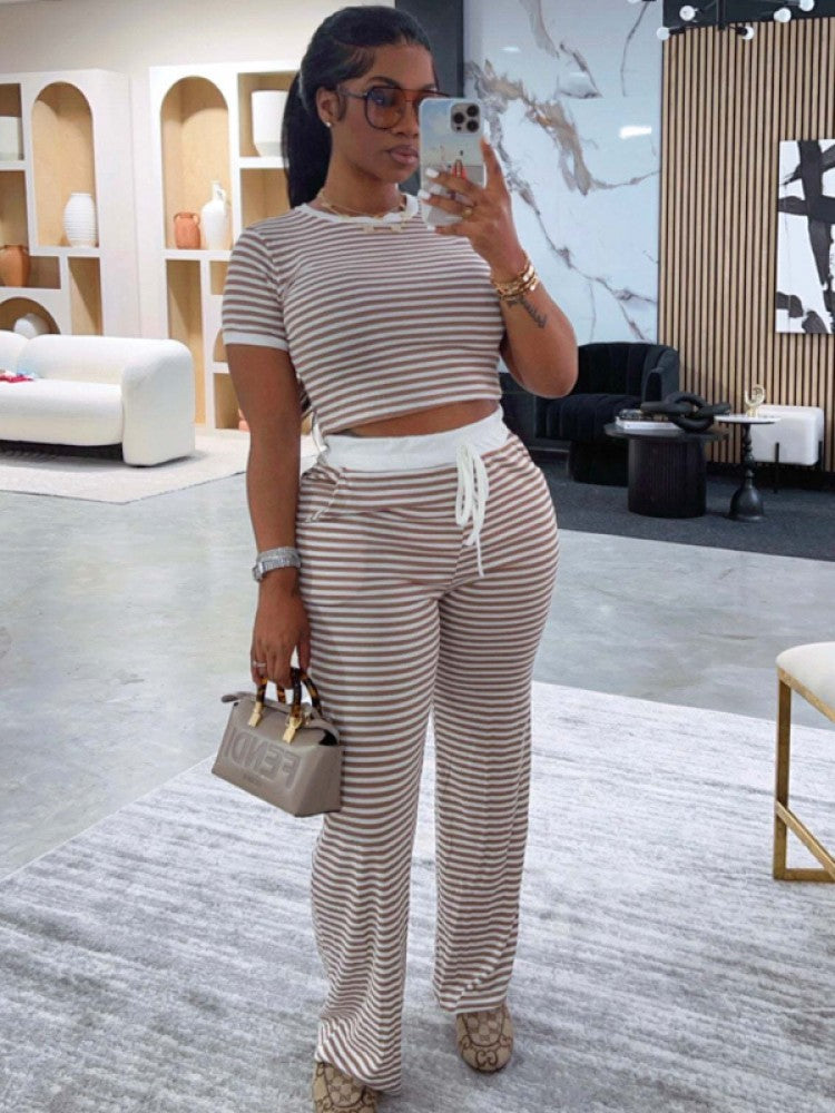 Striped Crop Set