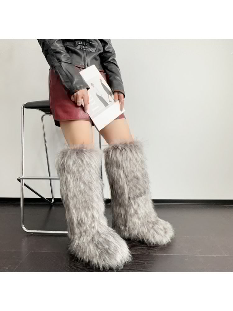 Knee High Fur Boots