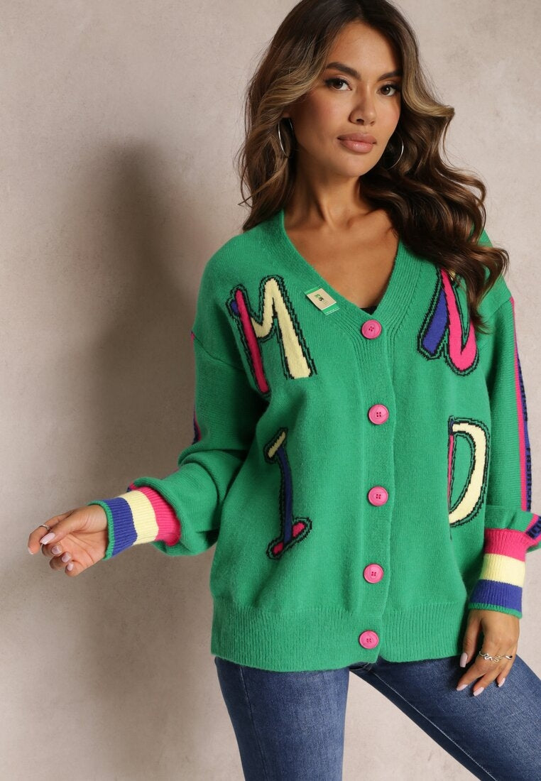 Graffiti Knitted Cardigan