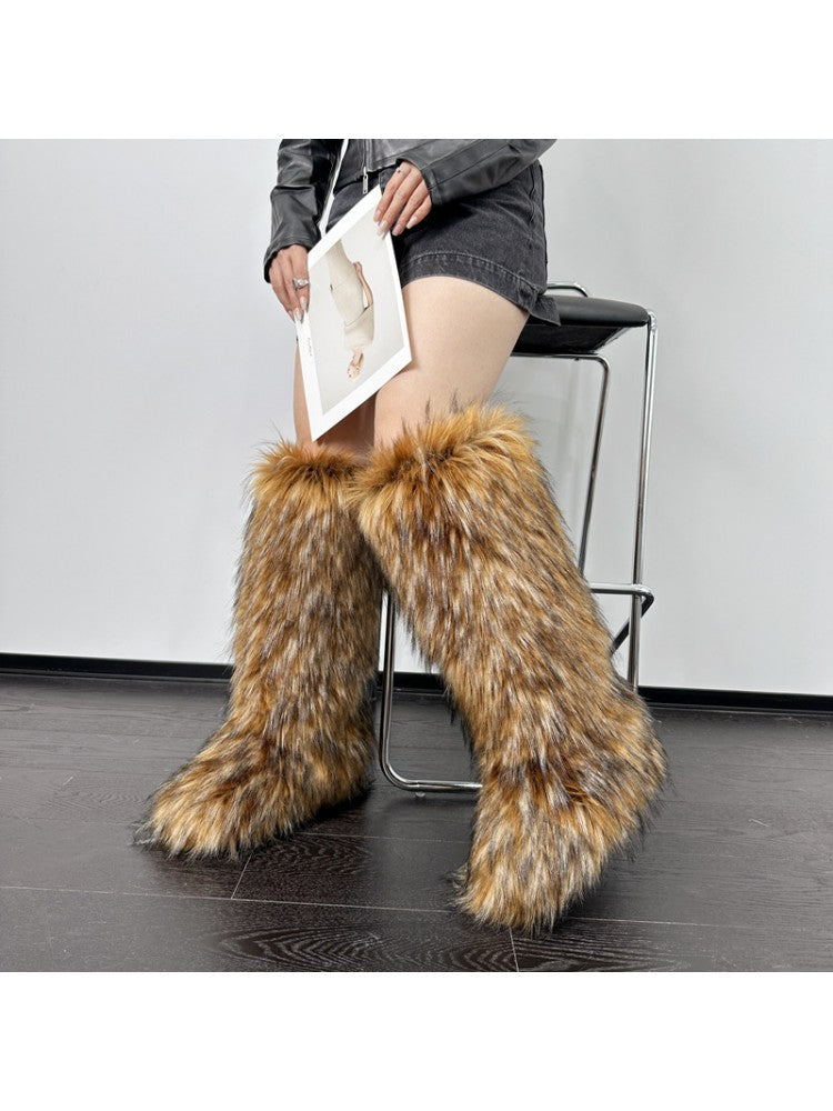 Knee High Fur Boots