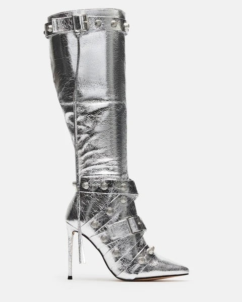 Rhinestone High Heel Boots