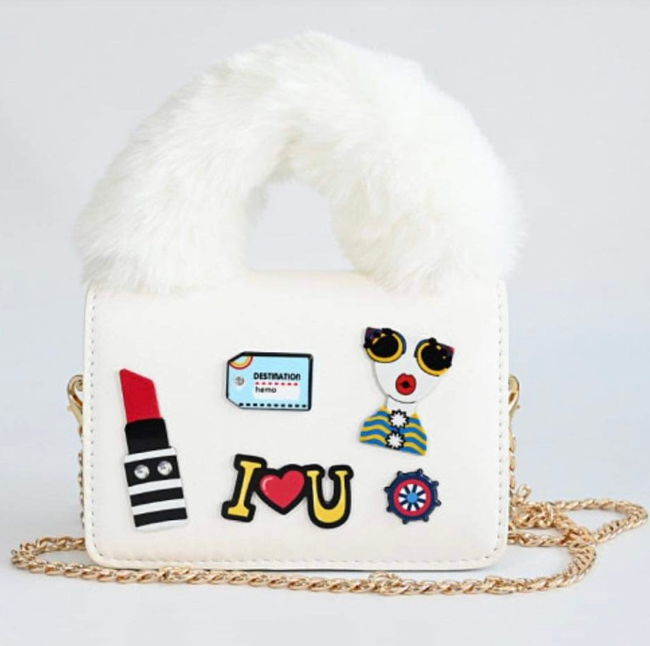 Fur Patches Mini Handbag