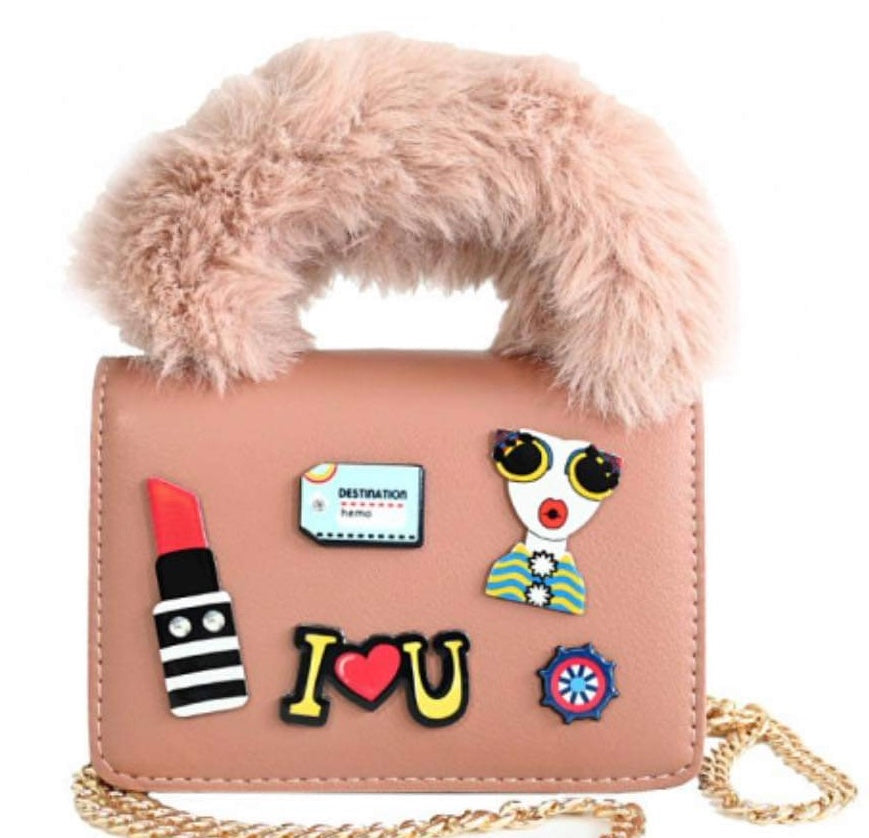 Fur Patches Mini Handbag