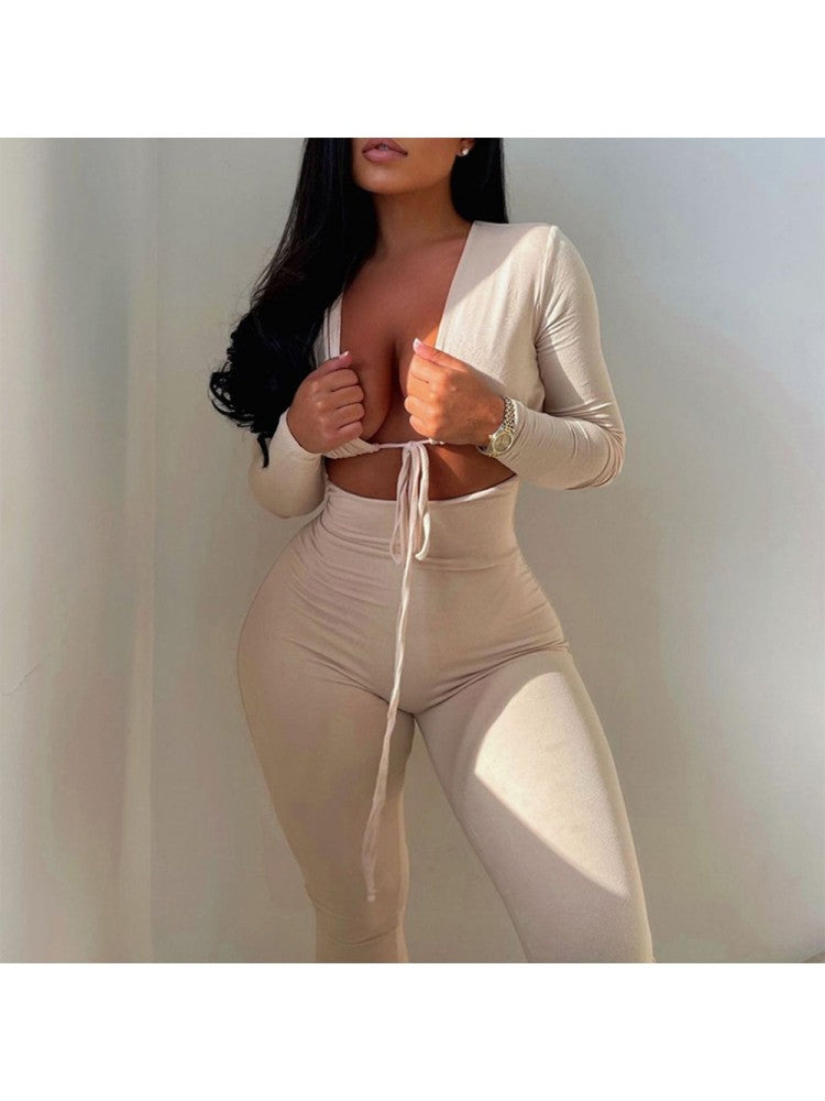 Solid Crop Jumpsuit