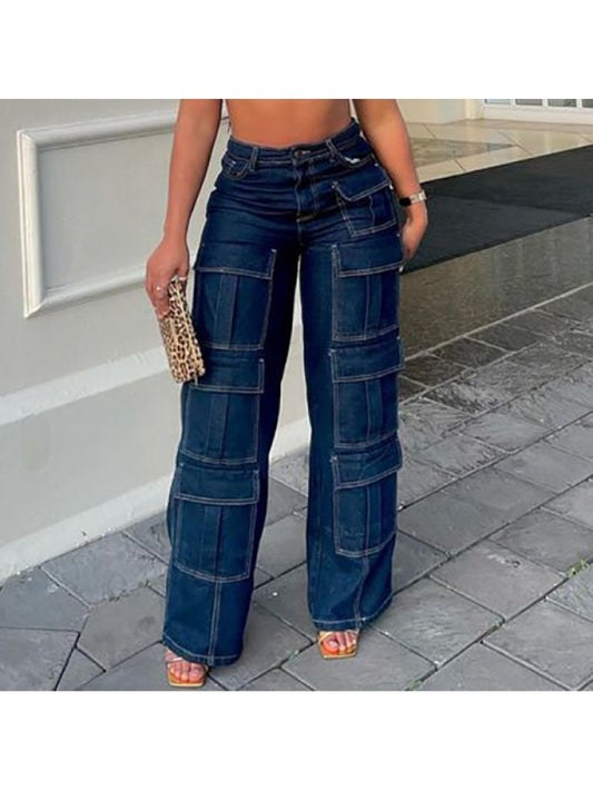 Denim Cargo Jeans