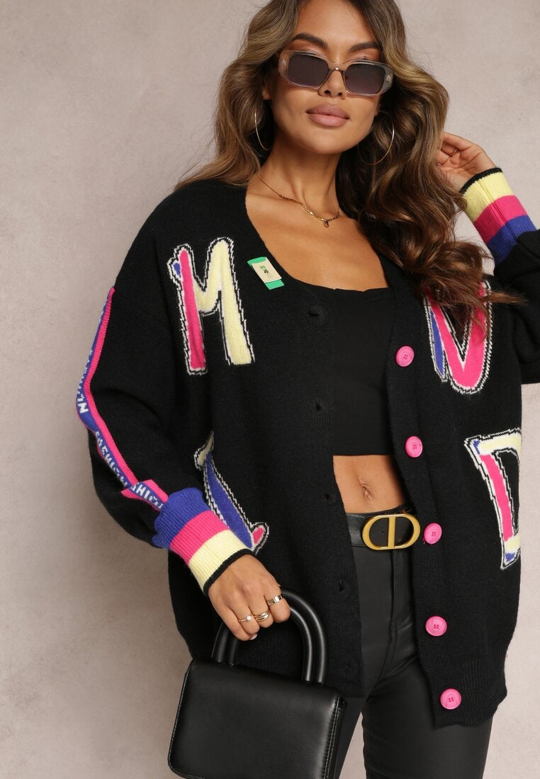 Graffiti Knitted Cardigan