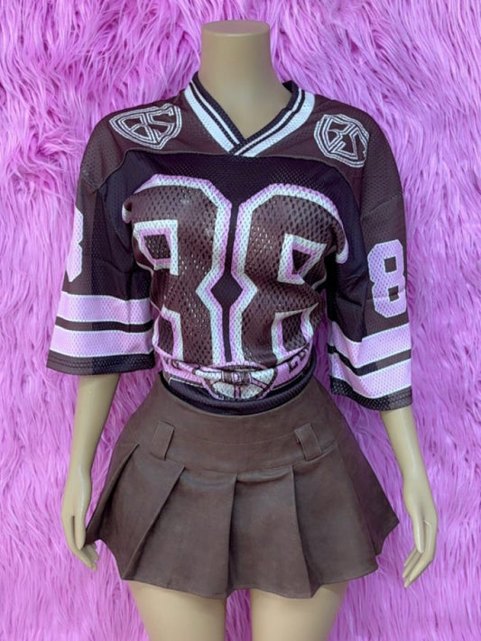 Brown Mesh Jersey