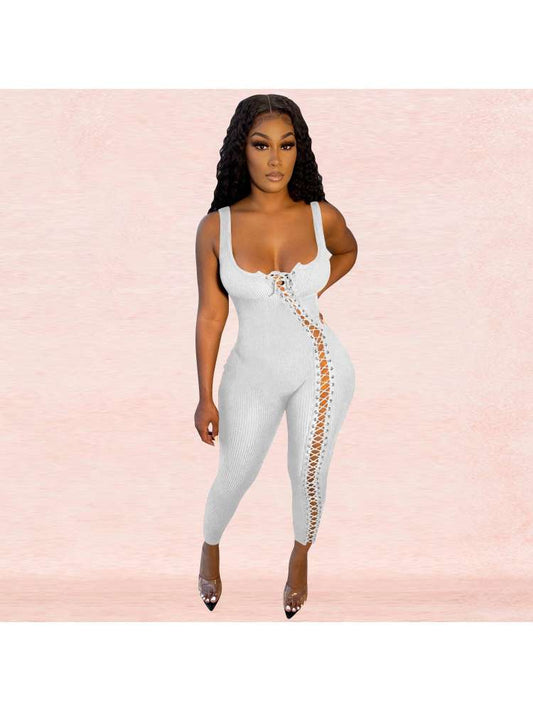 Lace Up Jumpsuit