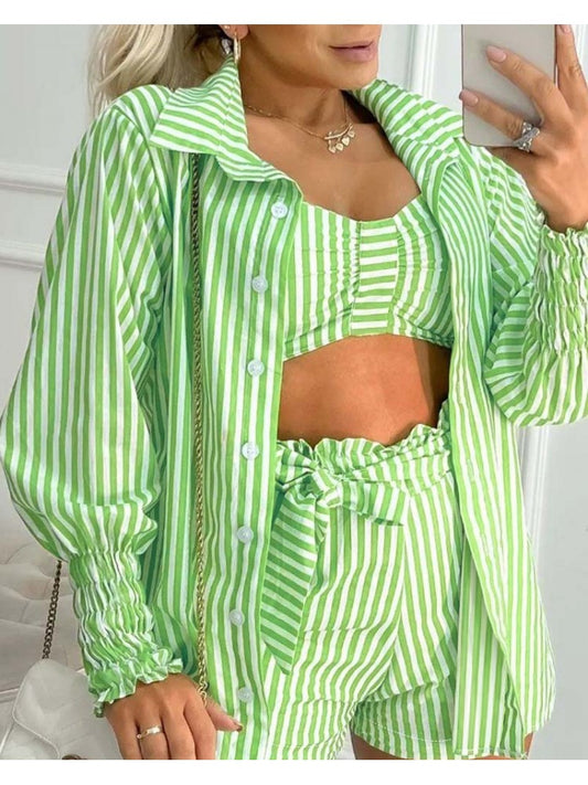 Striped Short Set