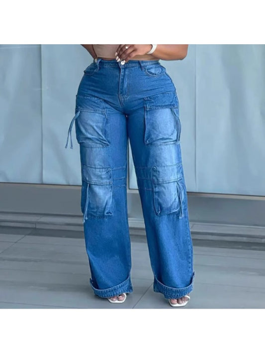 Cargo Multi Pocket Jeans
