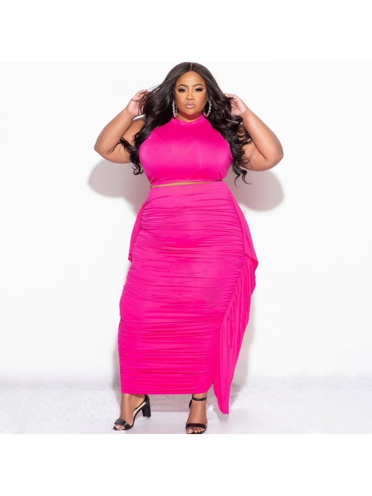 Plus Size Bodycon Skirt Set