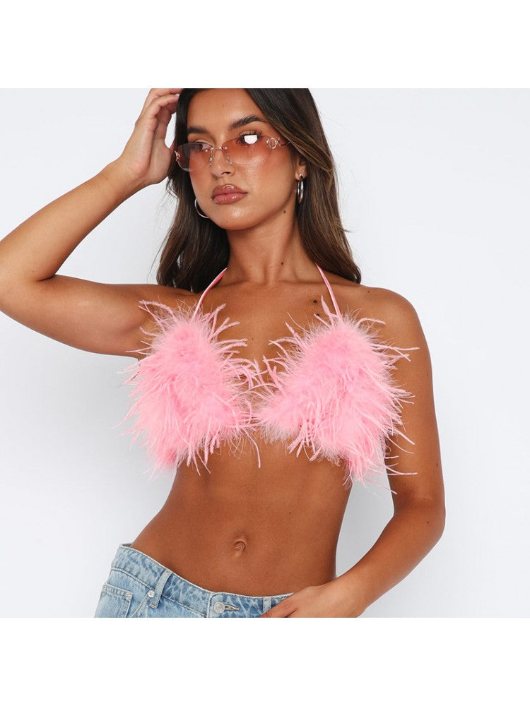 Fur Bikini Top