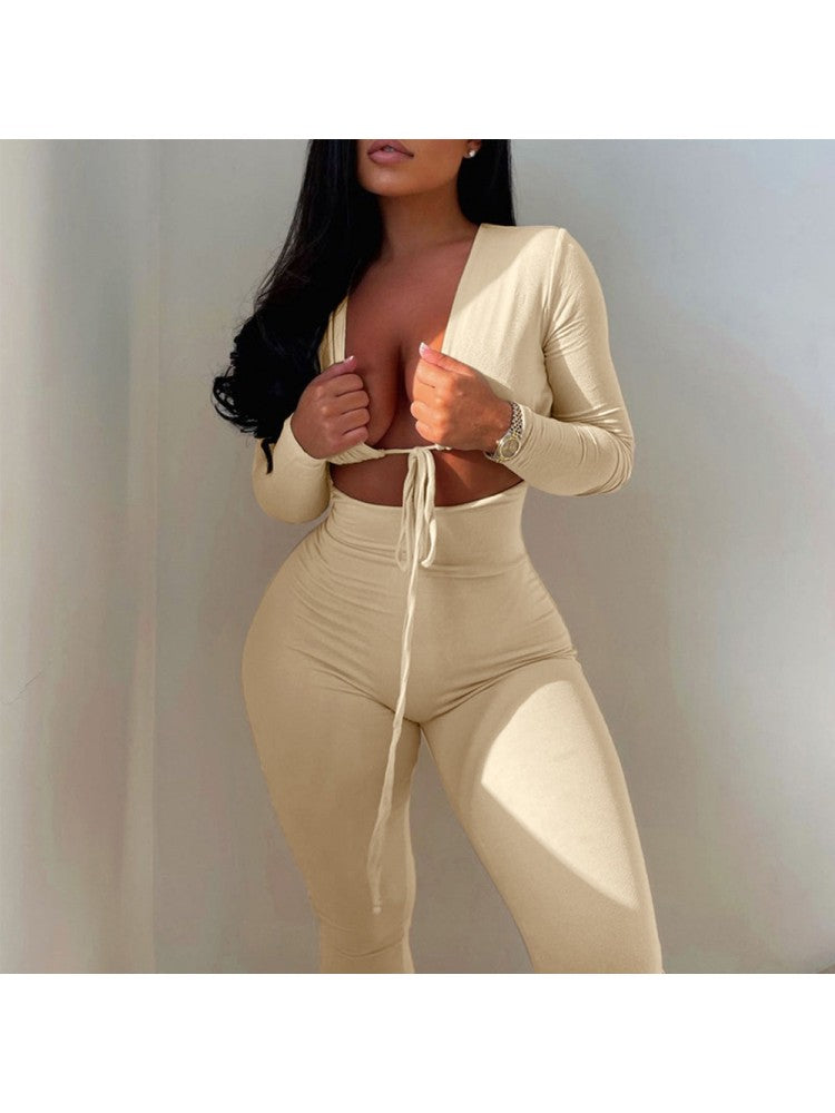 Solid Crop Jumpsuit