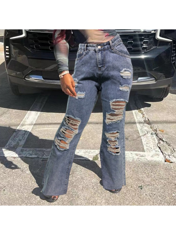 Denim Ripped Pants