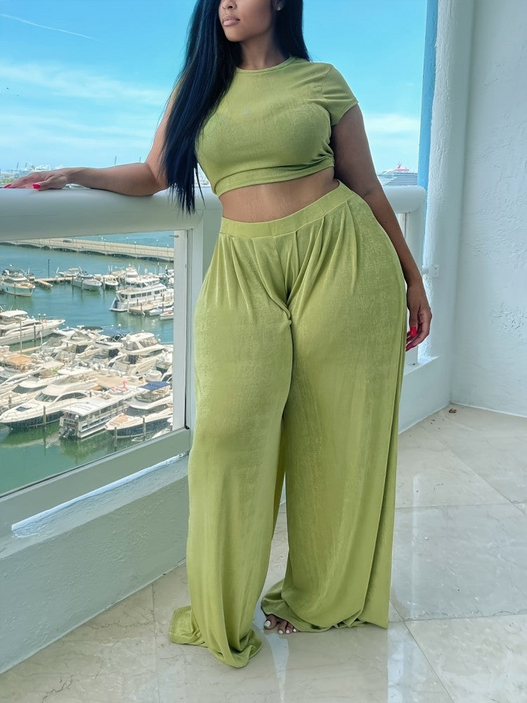 Plus Size Crop Set