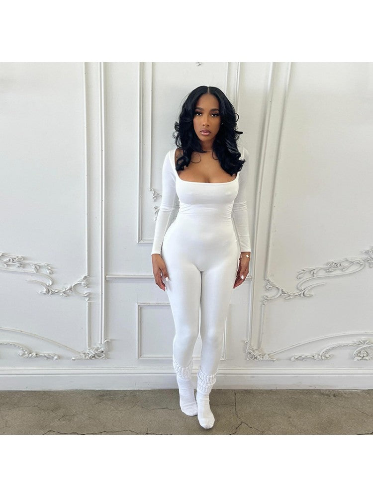 Long Sleeve Bodycon Jumpsuit