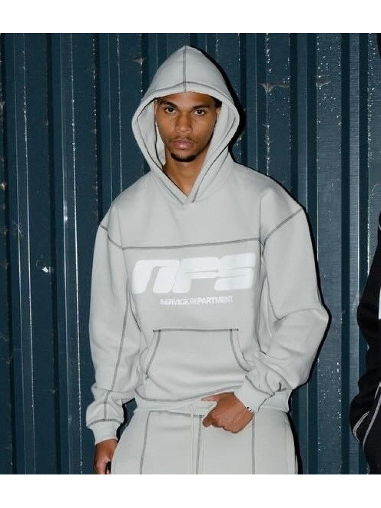 Patchwork Hooded Sweatshirt