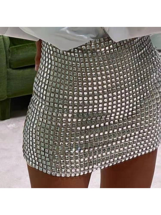 Silver Metallic Skirt