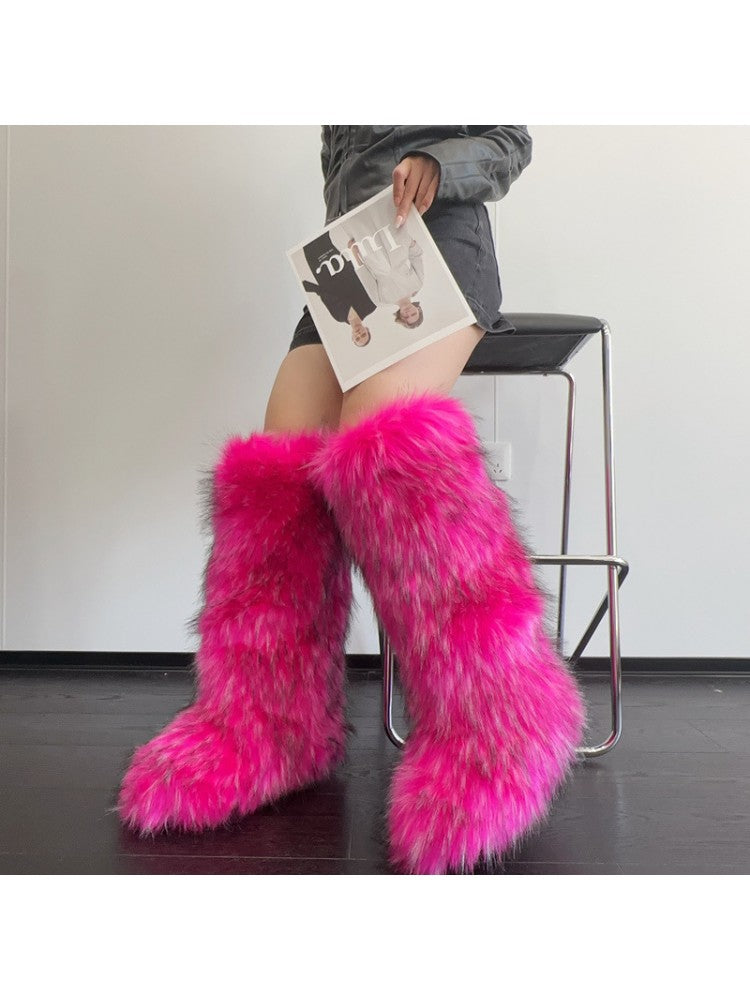 Knee High Fur Boots