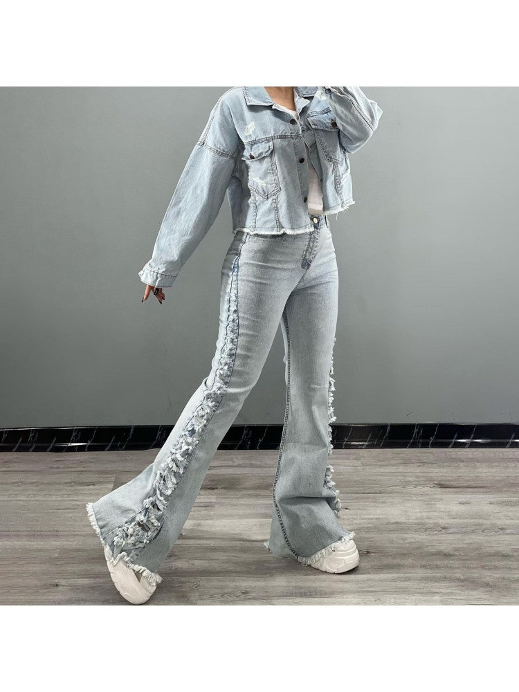 Ripped Flare Pants