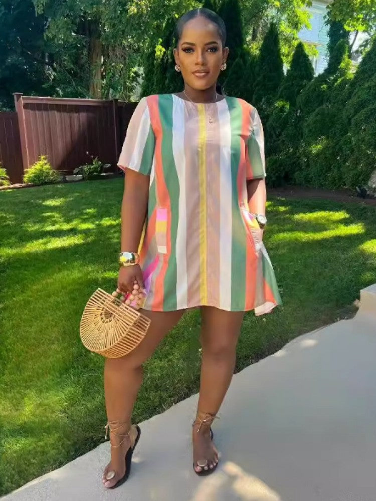 Colorblock Mini Dress