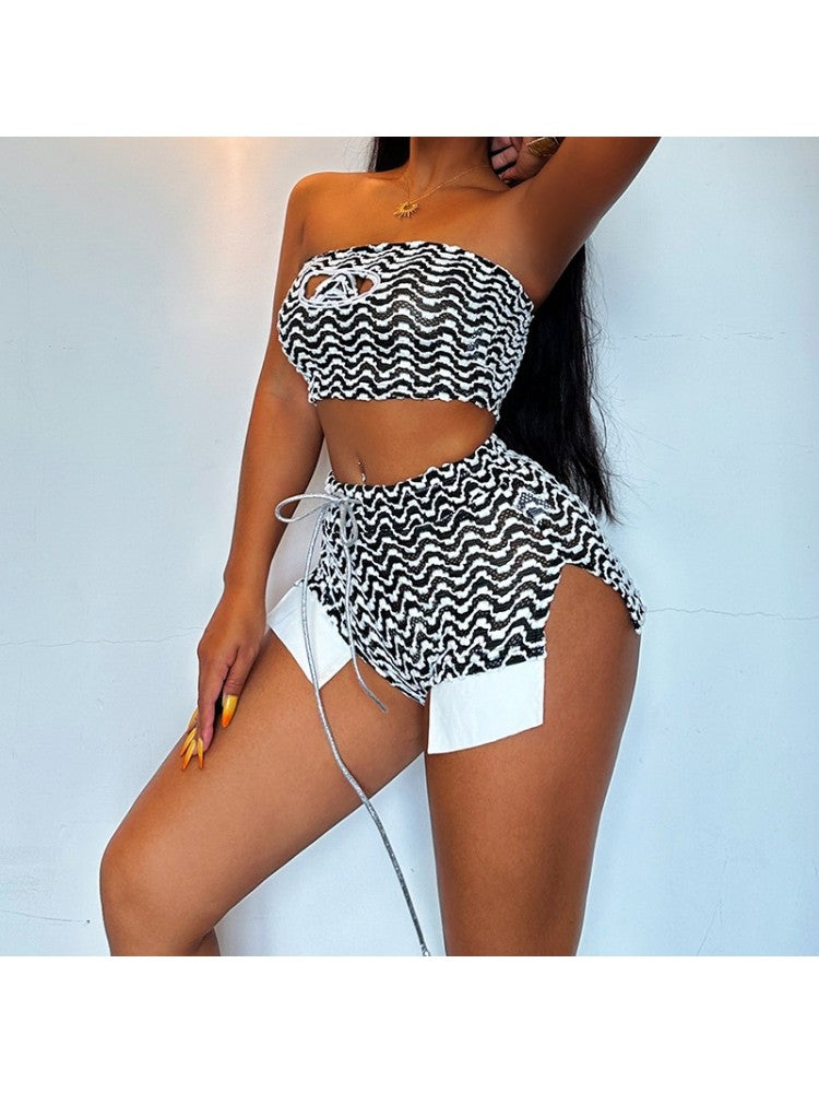 Wave Crop Short Set