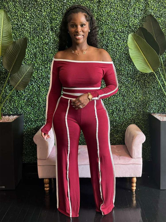 Off Shoulder Pants Set