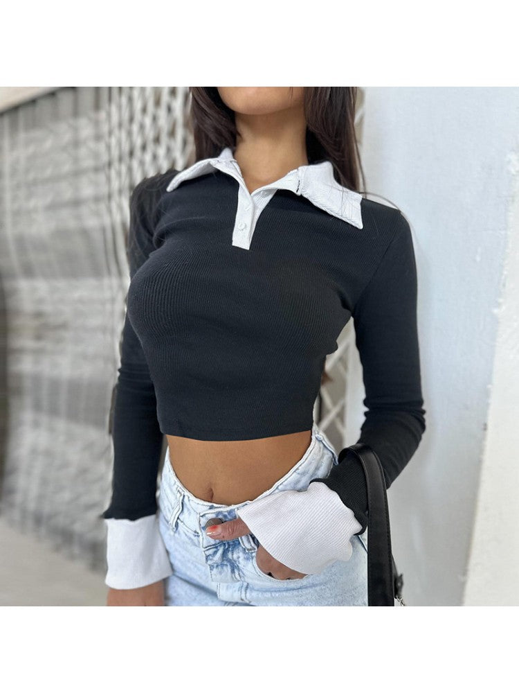 Crop Long Sleeve Shirt