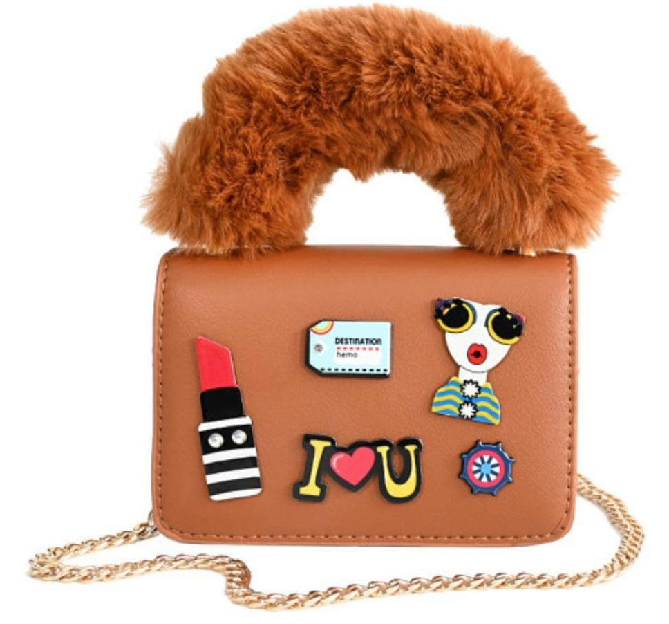 Fur Patches Mini Handbag