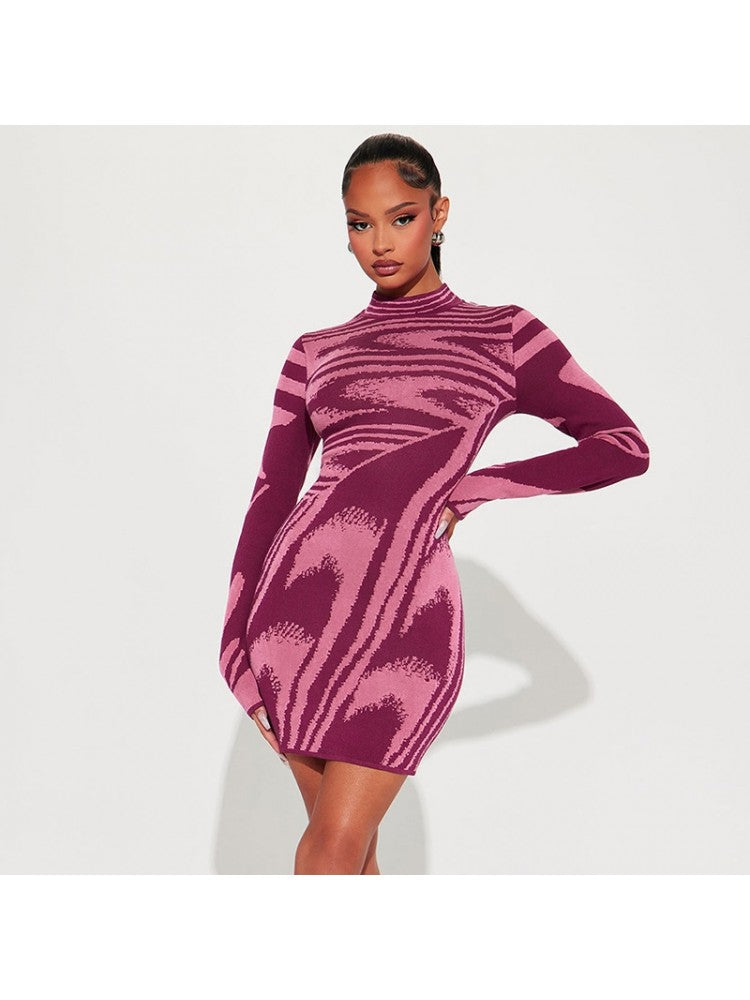 Turtleneck Fitted Dress