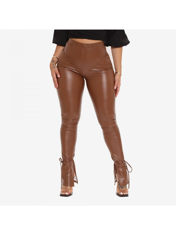 Leather Flare Pants