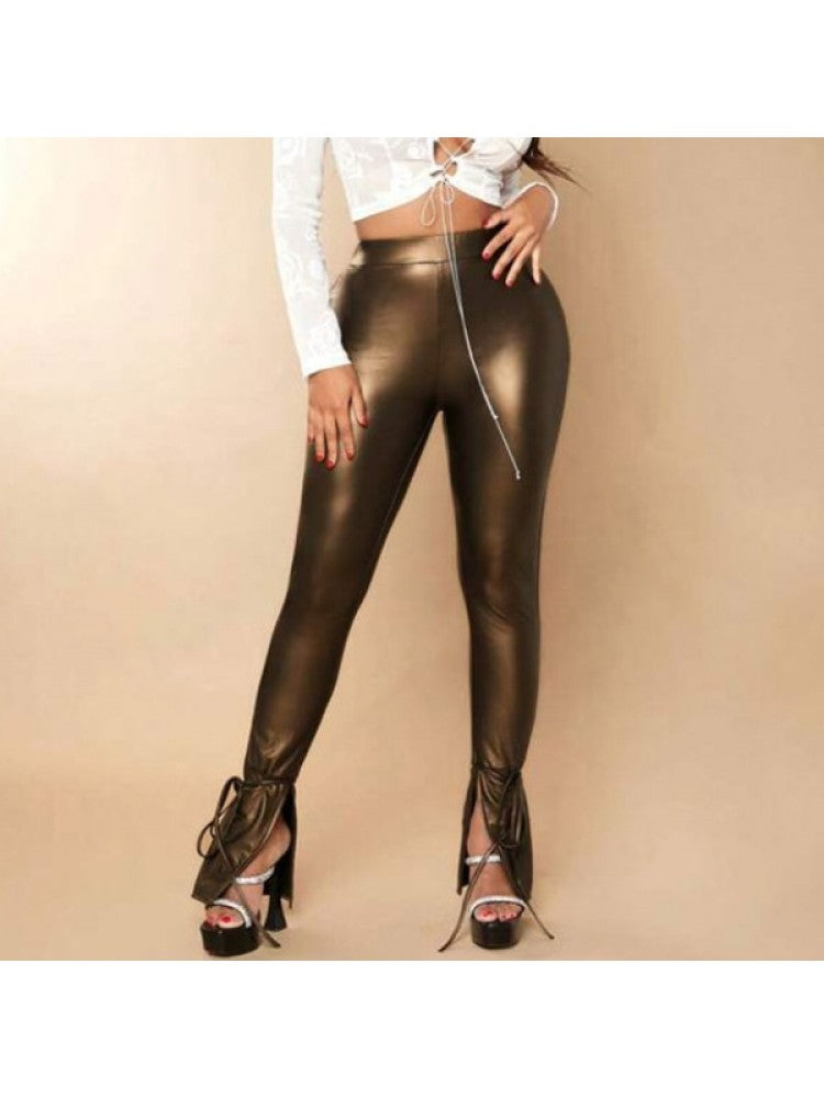 Leather Flare Pants