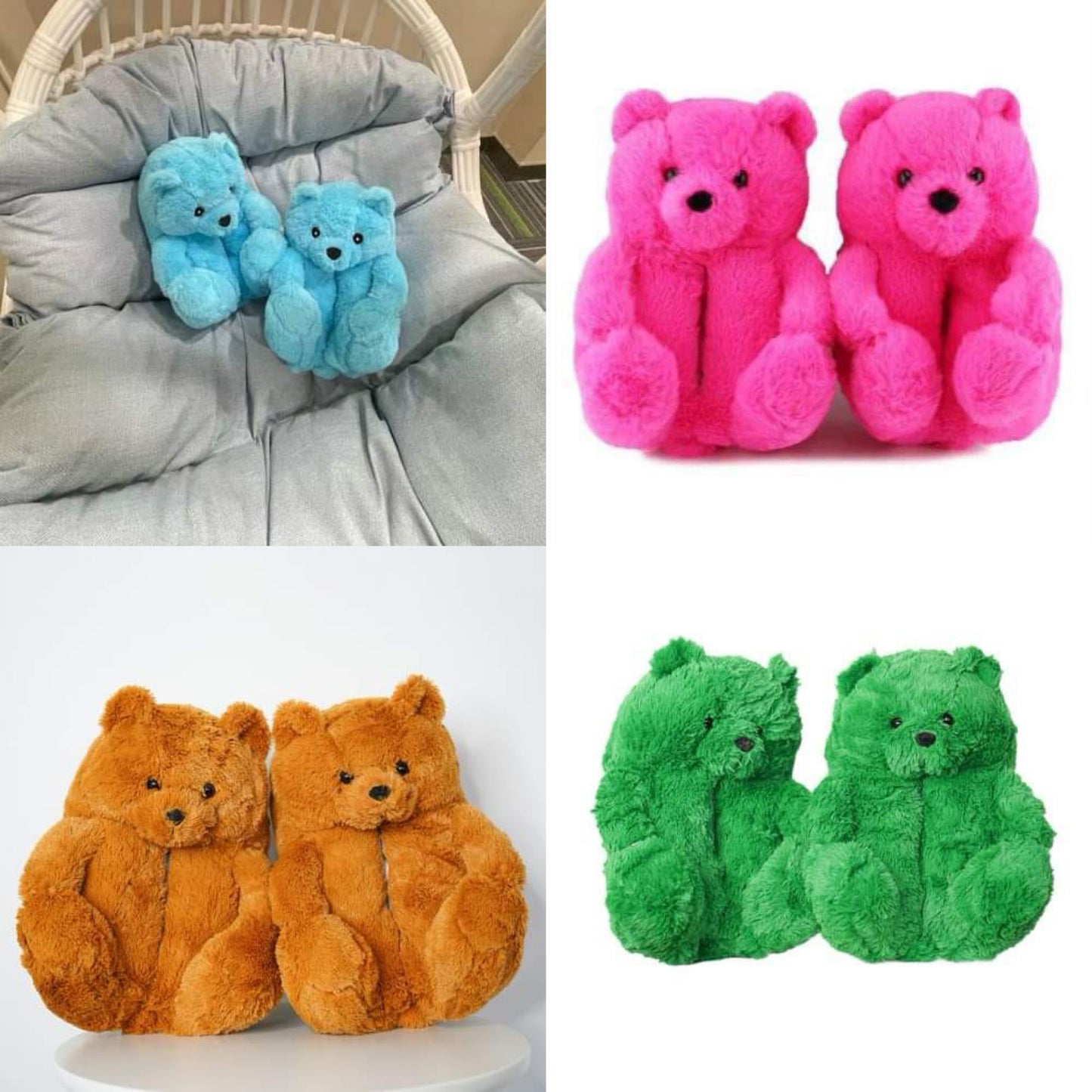 Adults Teddy Bear Slippers