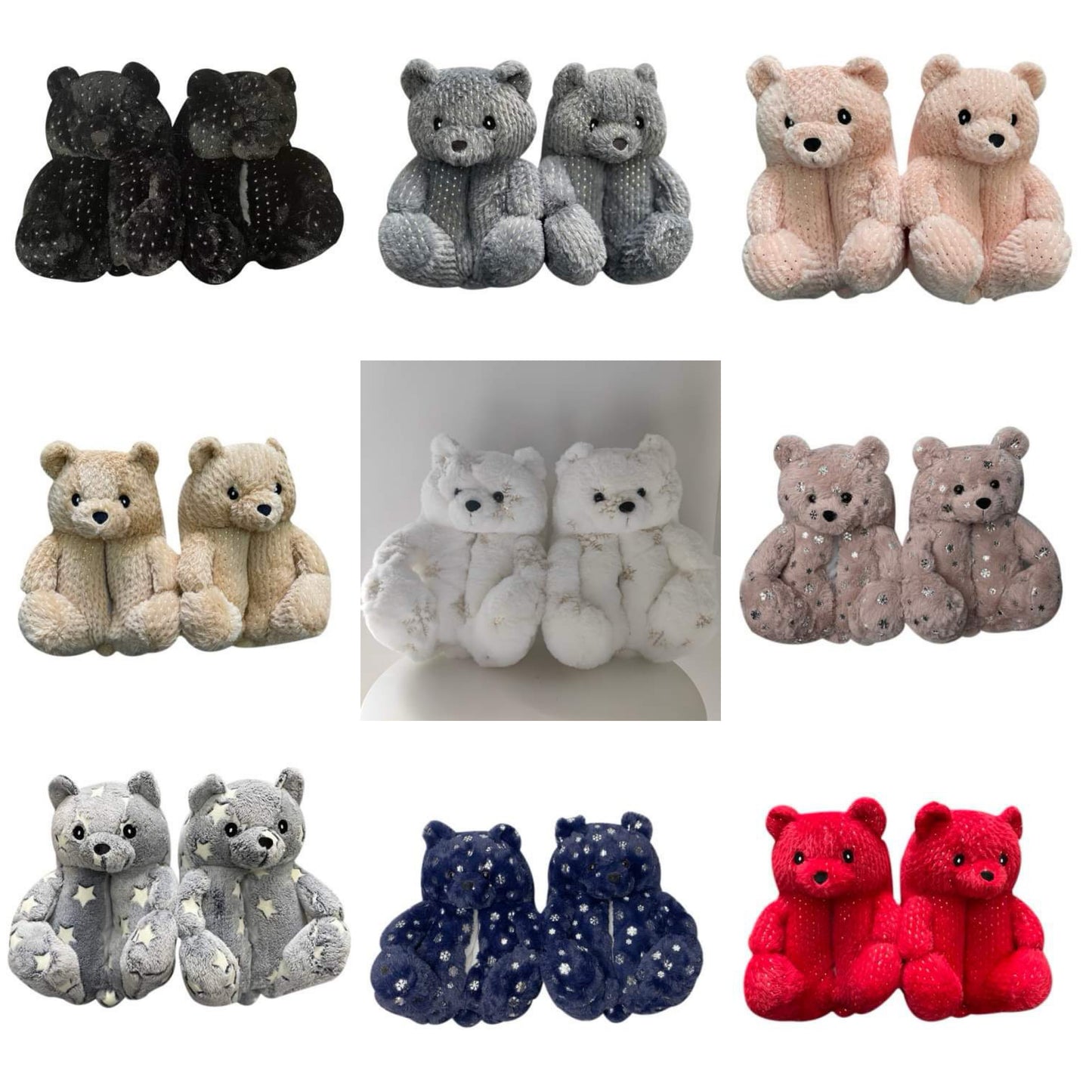 Adults Teddy Bear Slippers