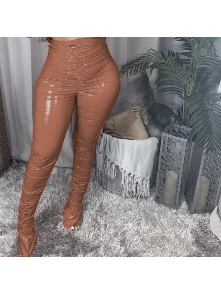 Leather Stacked Pants