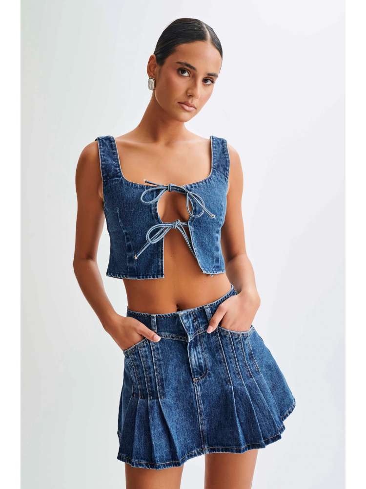 Denim Skirt Set