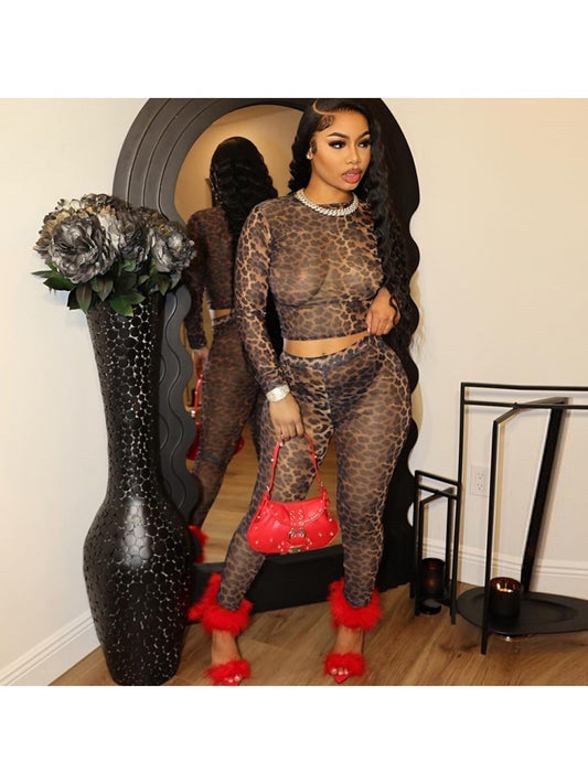 Leopard See Through Set