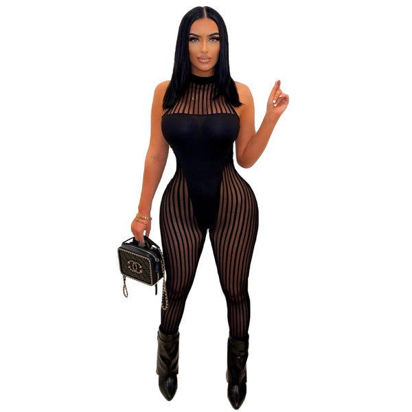 Mesh Bodycon Jumpsuit