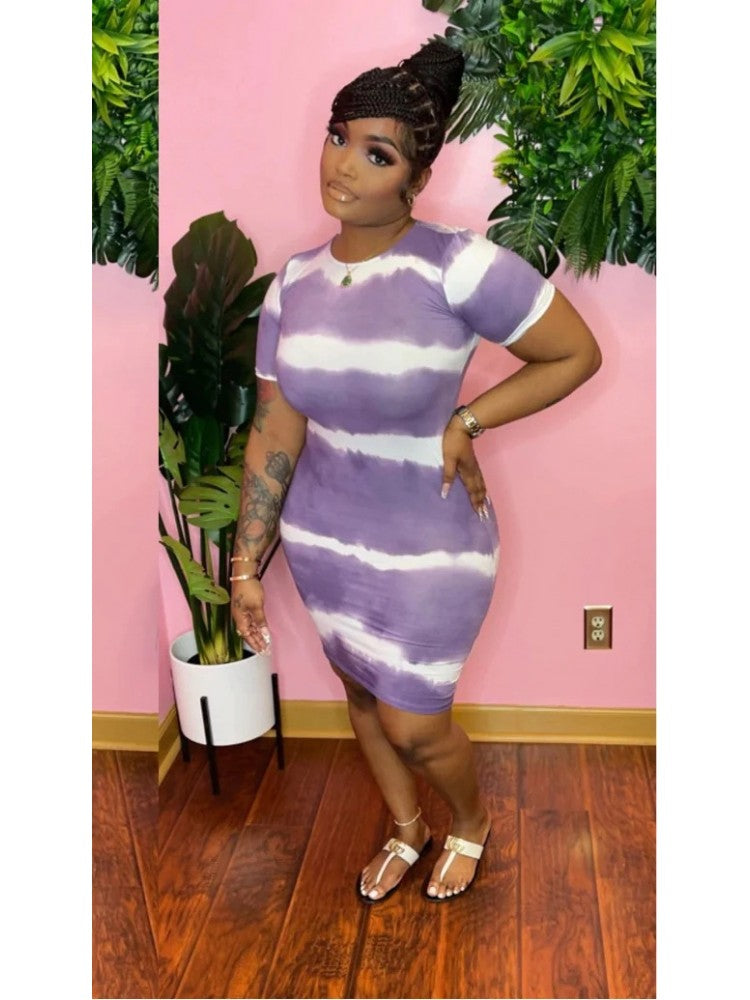 Plus Size Striped Dress