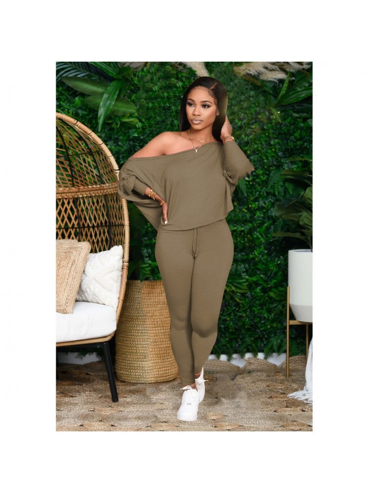 One Shoulder Pants Set