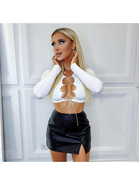 Lace Up Crop Top