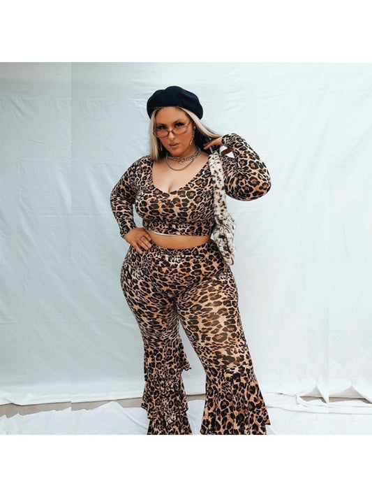 Plus Size Leopard Set