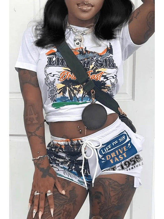 Graphic Tee & Short Set